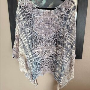 Chic Geometric Lace Women's Blouse
